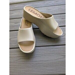 Lemon Jelly Women's Sz 10 Platform Sandals SUNNY-05 Warm Grey Pearl Comfort NEW